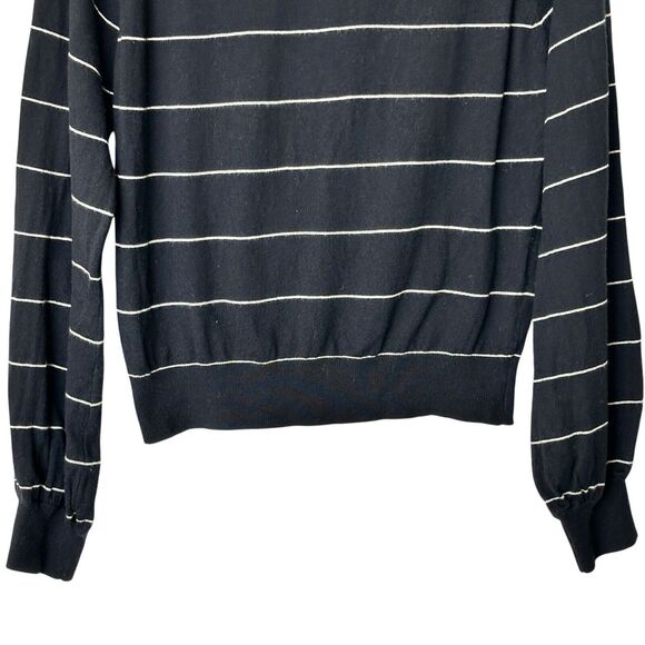 Misa Los Angeles XS striped cotton silk blend black sweater - Picture 5 of 8